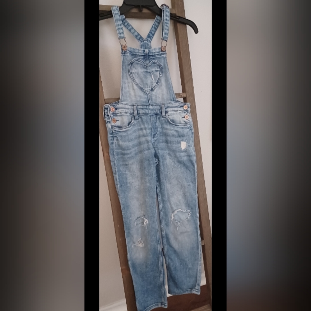 H&M: Kids Lightwash Distressed Overalls